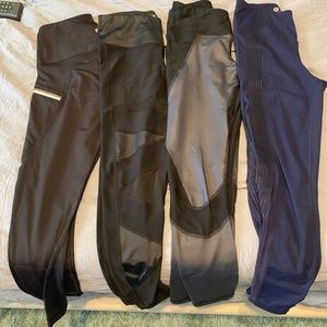 90 degree bundle of 4 gym leggings tights size XS